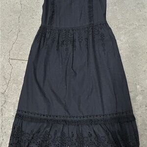 Johnny Was Black Embroidered Detail Medium Like New Maxi Dress Medium Like New